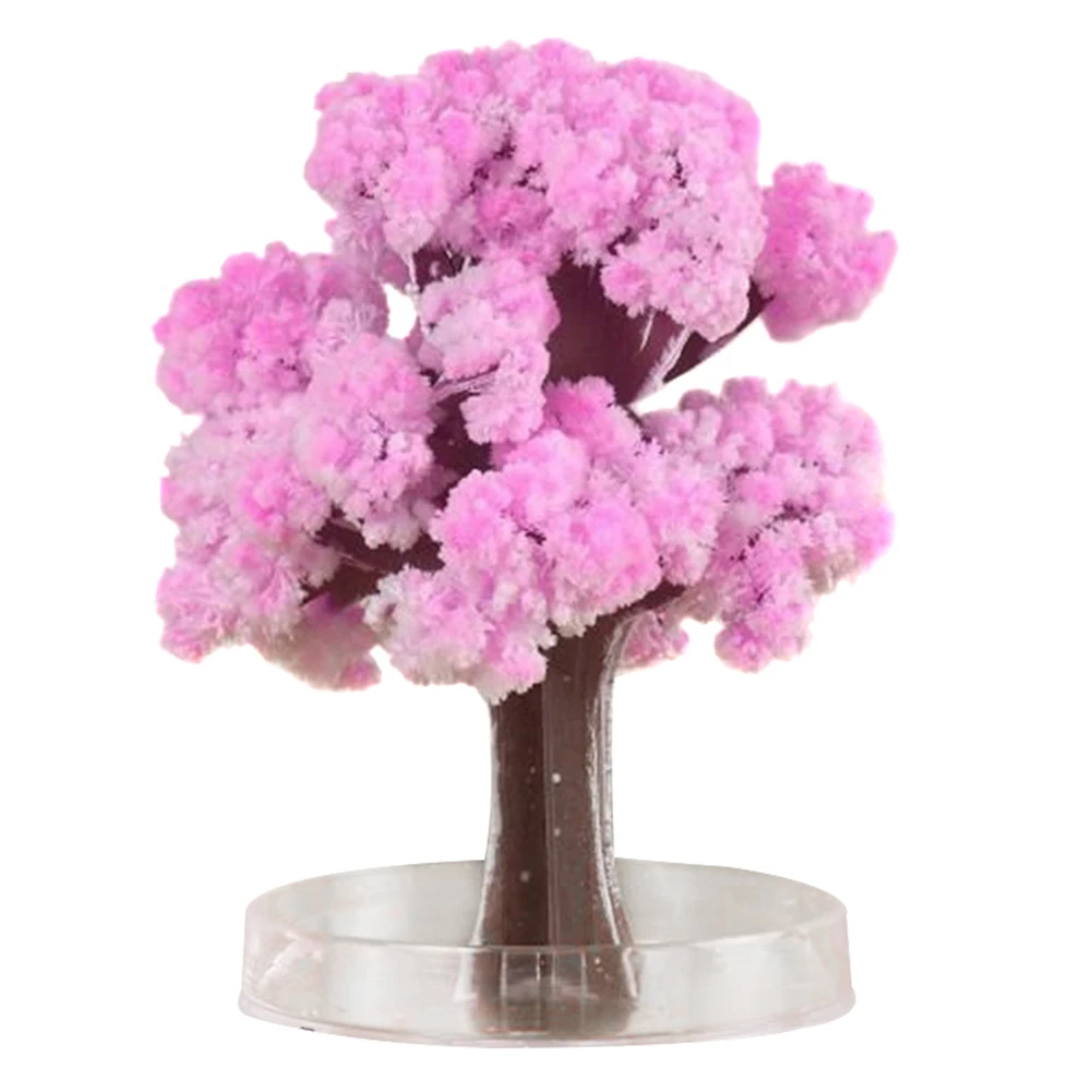 3D Magic Growing Paper Sakura Tree Magical Christmas Trees Cherry Blossom Science Funny Toys for Children Desktop Decoration