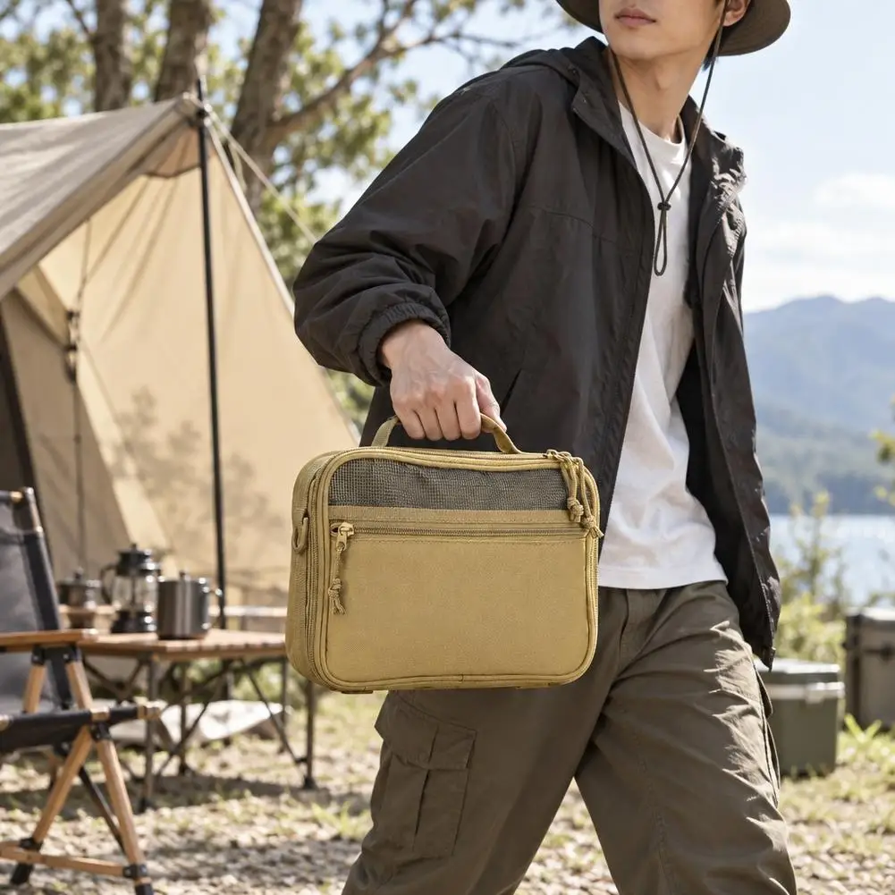 Men's Tactical Outdoor Bag Durable Toiletries Travel Bag Portable Toiletries Storage bag For Camping Trips Hanging Cosmetic Bag