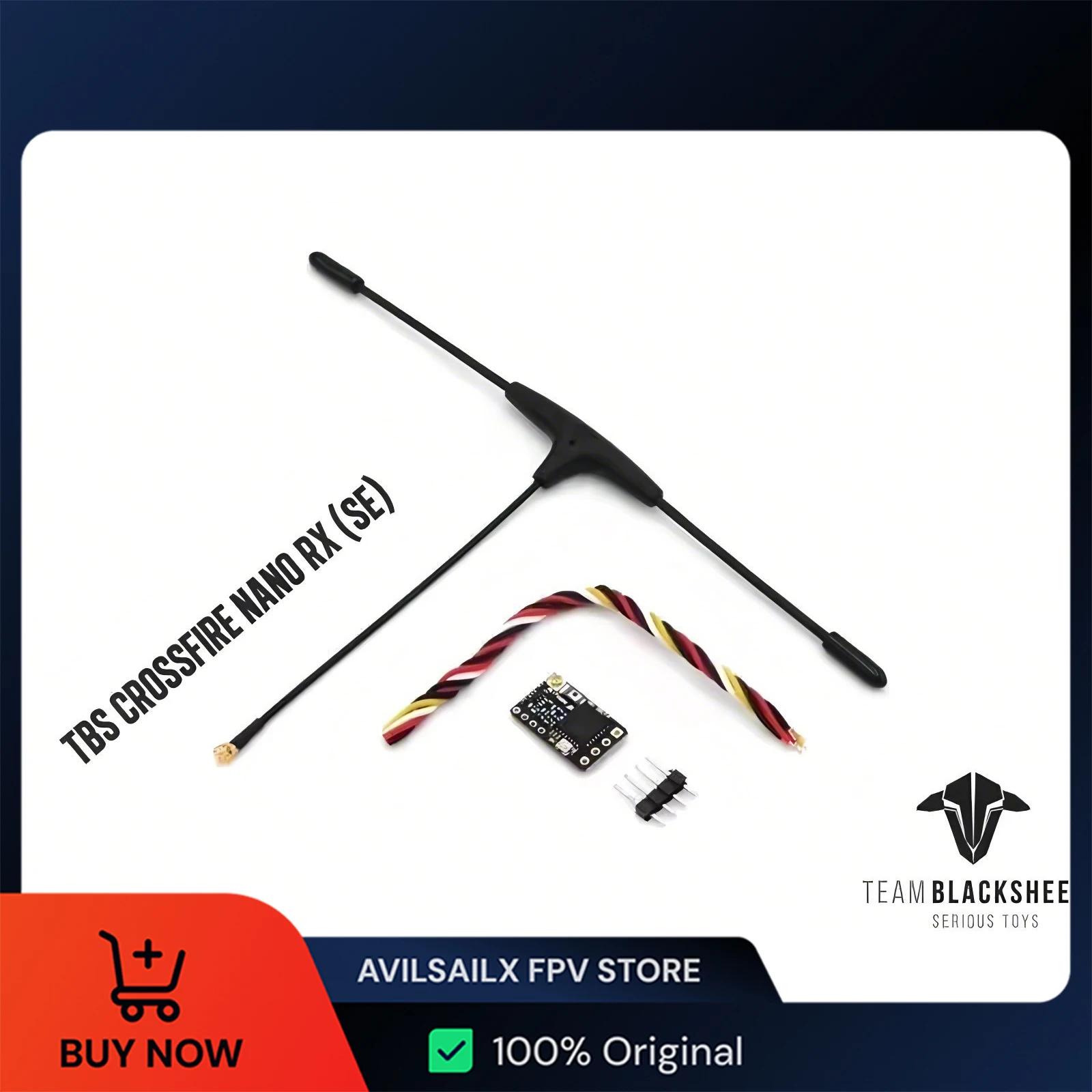 

Приемник TBS Crossfire Nano SE Антенна Immortal T V2 RX CRSF 915/868 МГц Радиосистема дальнего действия RC