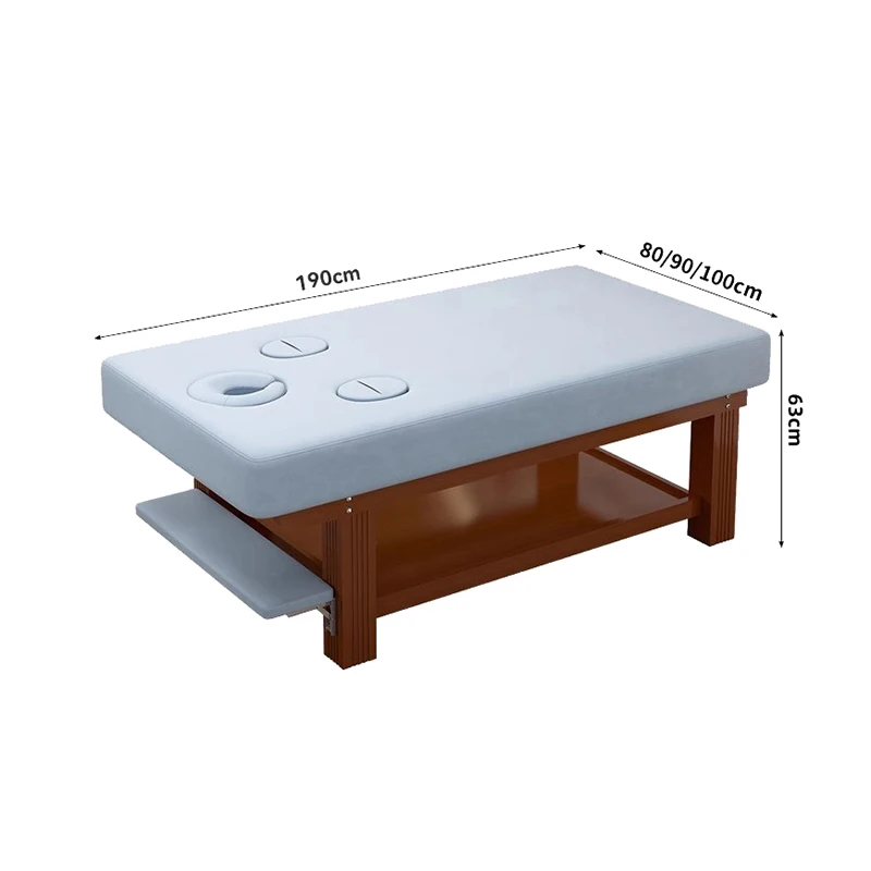 Widened Design Massage Bed Elegant With Hole Simple Modern Massage Table Premium Classic Camilla Masaje Beauty Salon Furniture