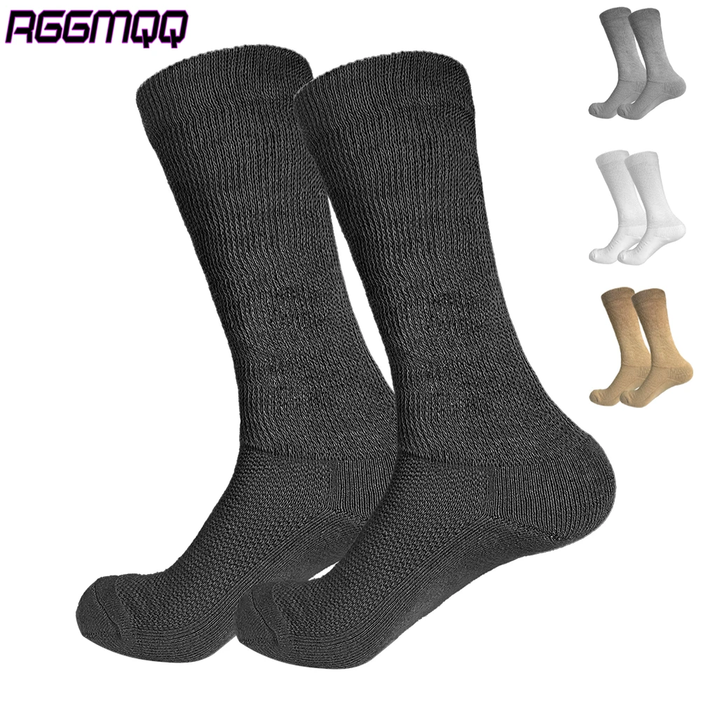 

2Pairs Women Cashmere Cotton Knee High Socks Long Knit Slouchy Boot Socks Soft Warm for Women Girls Travel Sports Casual Daily