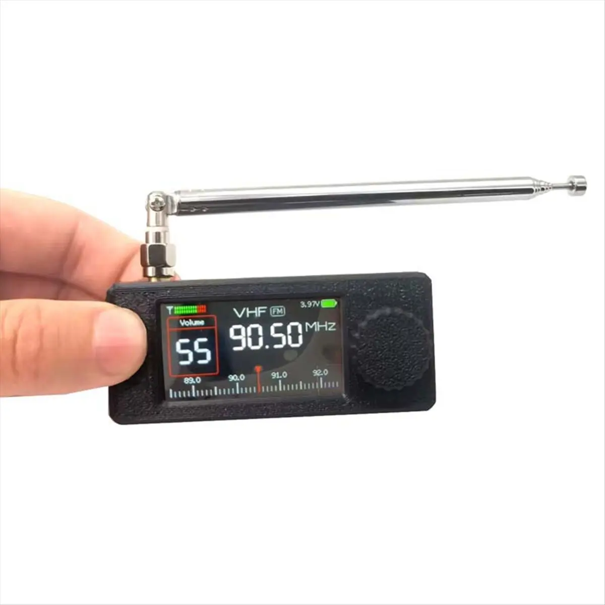 #18F SI4732 Pocket SSB Mini Radio LSB USB AM FM All Band Radio Receiver,MINI SI4732 Radio,(Black & Blue)