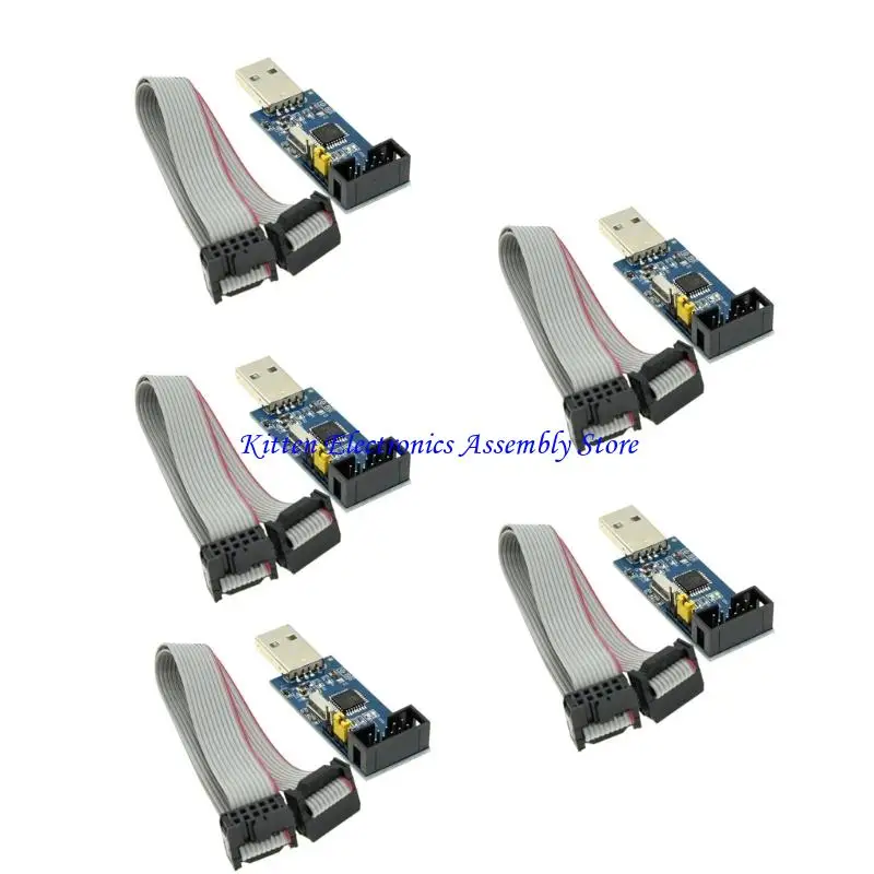 

96GD USB ISP программатор для 51 микроконтроллера AVR, высокоскоростной загрузчик с кабелем и встроенной защитой от перегрузки