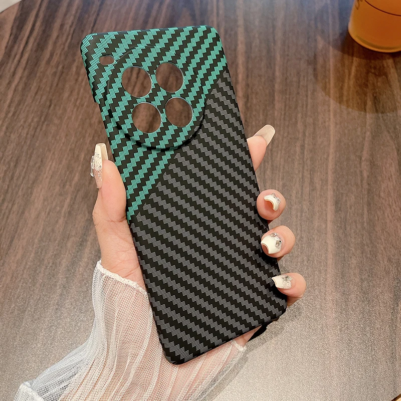 حافظة من ألياف الكربون لهاتف OnePlus 1 + ACE2 1 + ACE2 Pro ACE3 ACE3V ACE3 Pro 1 + 12 13T 13R غطاء حماية Funda Shell