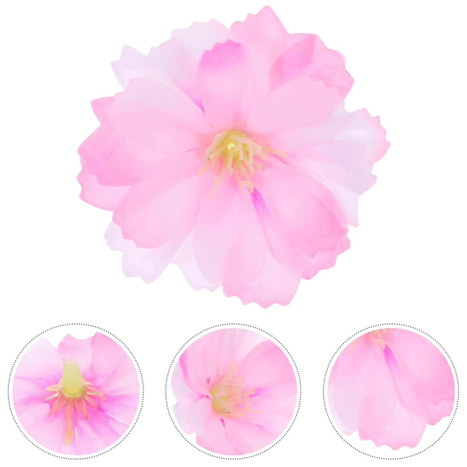 100 قطعة رؤوس زهور اصطناعية مزخرفة من البلاستيك الحريري زهور صغيرة للحرف اليدوية ديكور زهور صغيرة لرؤوس الزهور اليدوية