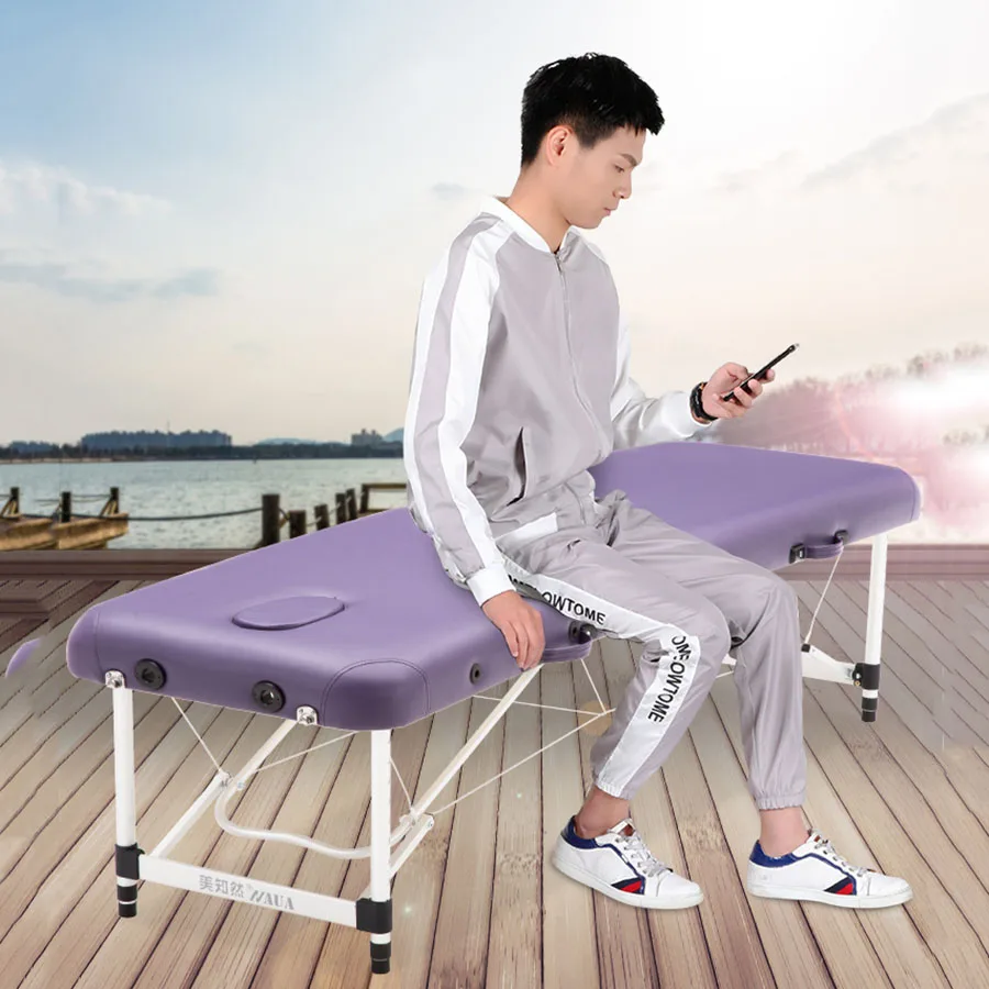 Portable Massage Table Head Pillow Folding Carry Case Massage Table Topper Matrass Full Body Pliantes Cama Plegable Cosmetic Bed