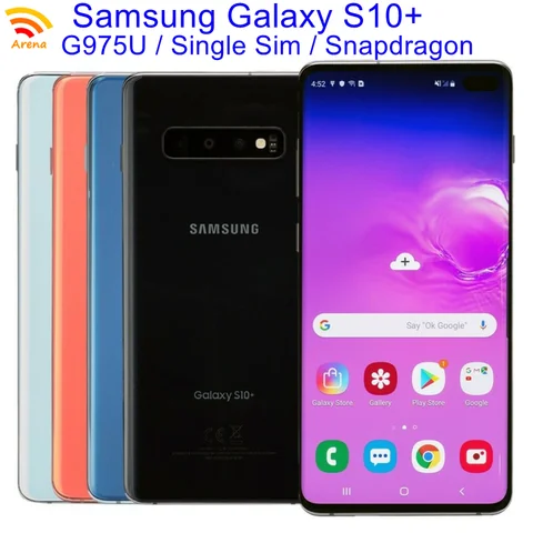 Samsung Galaxy S10+ G975U1 S10 Plus 6.4" OLED 8/128/512GB 12/1TB Snapdragon NFC 4G LTE Original Unlocked Android Cell Phone