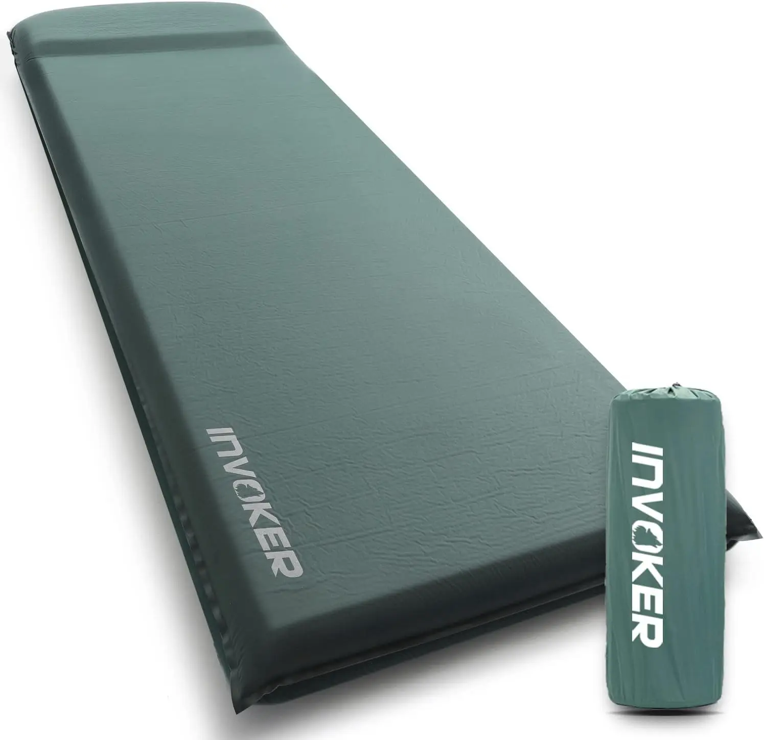 

Self Inflating Camping Sleeping Pad with Pillow, Ultra-Thick Foam Fast Inflating 4-Season Insulated Mat for Tent Car Travel