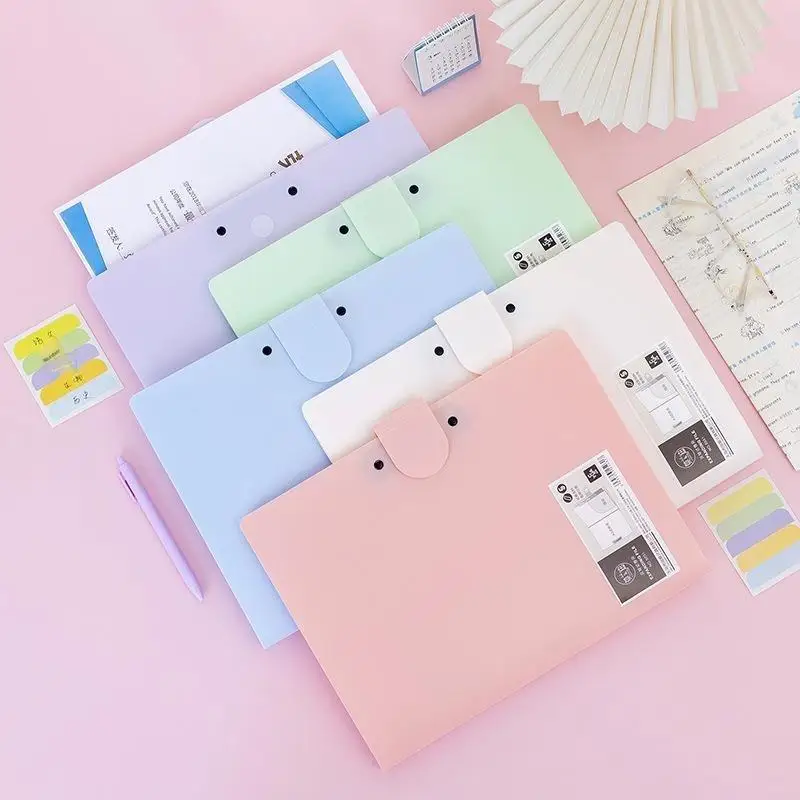 Desktop Storage A4 File Organizer Multifunctional Color A4 File Paper Folder Waterproof Dustproof Document Organizer