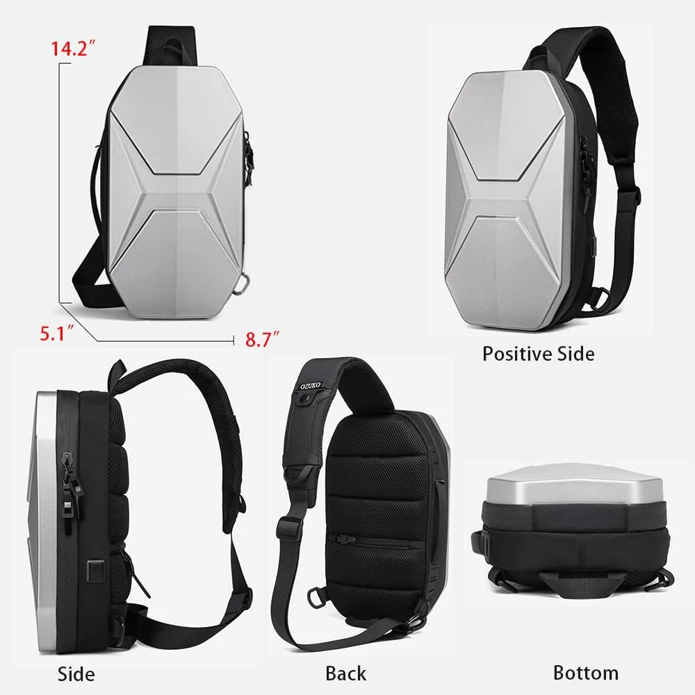 For Steam Deck Carrying Case,Waterproof Backpack Hard Shell Crossbody Shoulder Bag Casual Steam Chest Bag,Compatible ROG Ally