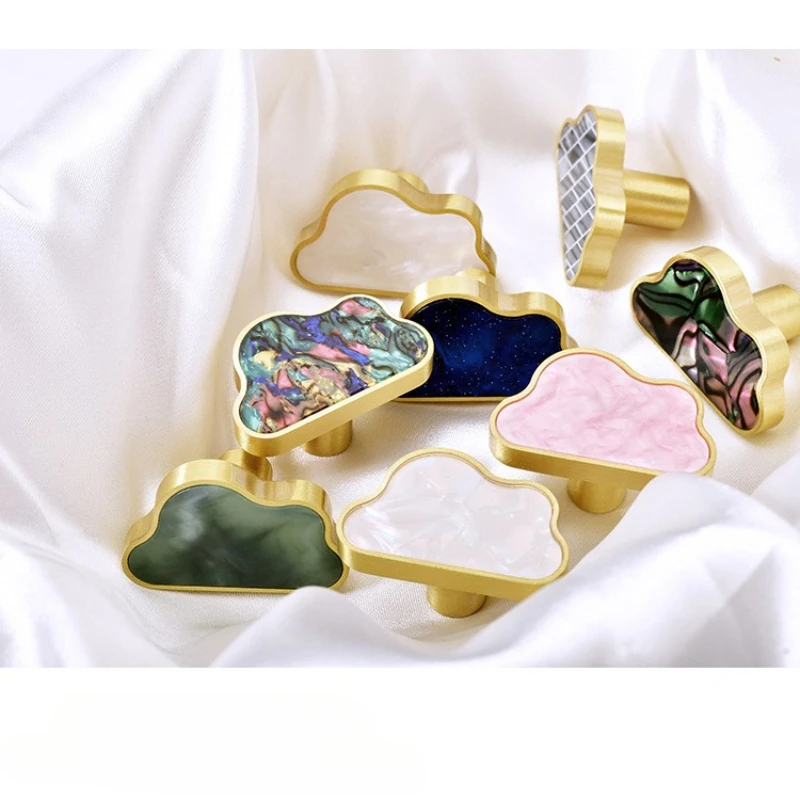 Handles Drawer Cabinet Furniture Kitchen Handles for Cabinet Knob Door Drawer Furniture Kitchen Knob Cloud Shape Zinc Alloy