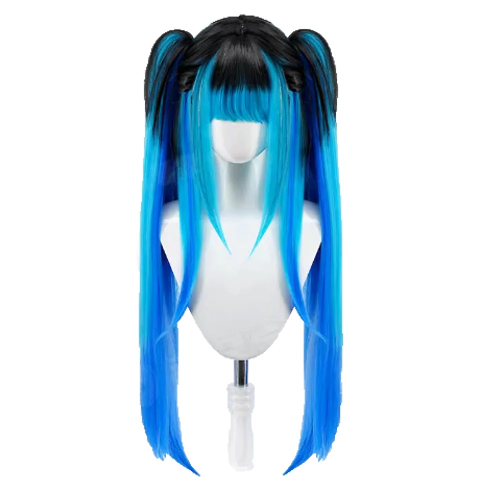 Tsukumo Kako Parrucche Gioco Centina Linea Accessori per costumi cosplay Parrucca blu nera Copricapi Donne Travestimento Ruolo Holloween Abiti
