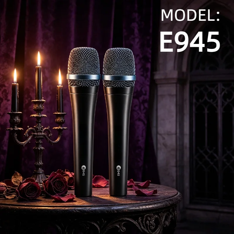 

E945 Dual Pack Dynamic Microphones Supercardioid Live Vocals Wired Mic Professional Stage Singer 2PCS Bundle Original