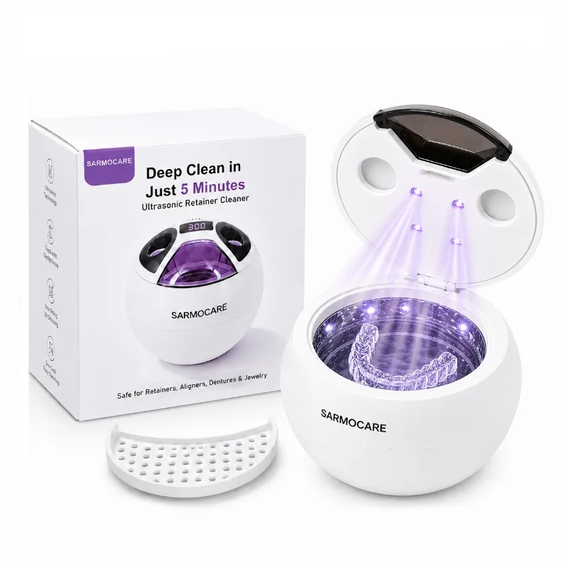

Dental Ultrasonic Retainer Cleaner 45kHz Retainer Cleaner with Digital Timer 200ML for Denture Mouth Guard Braces Toothbrush