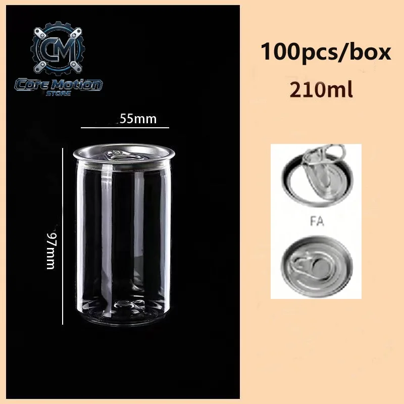 100pcs 210ml Transparent Plastic Bottle for Spices Thickened Easy Pull Canister Seafood Hot And Spicy Honey Empty Can PET Materi
