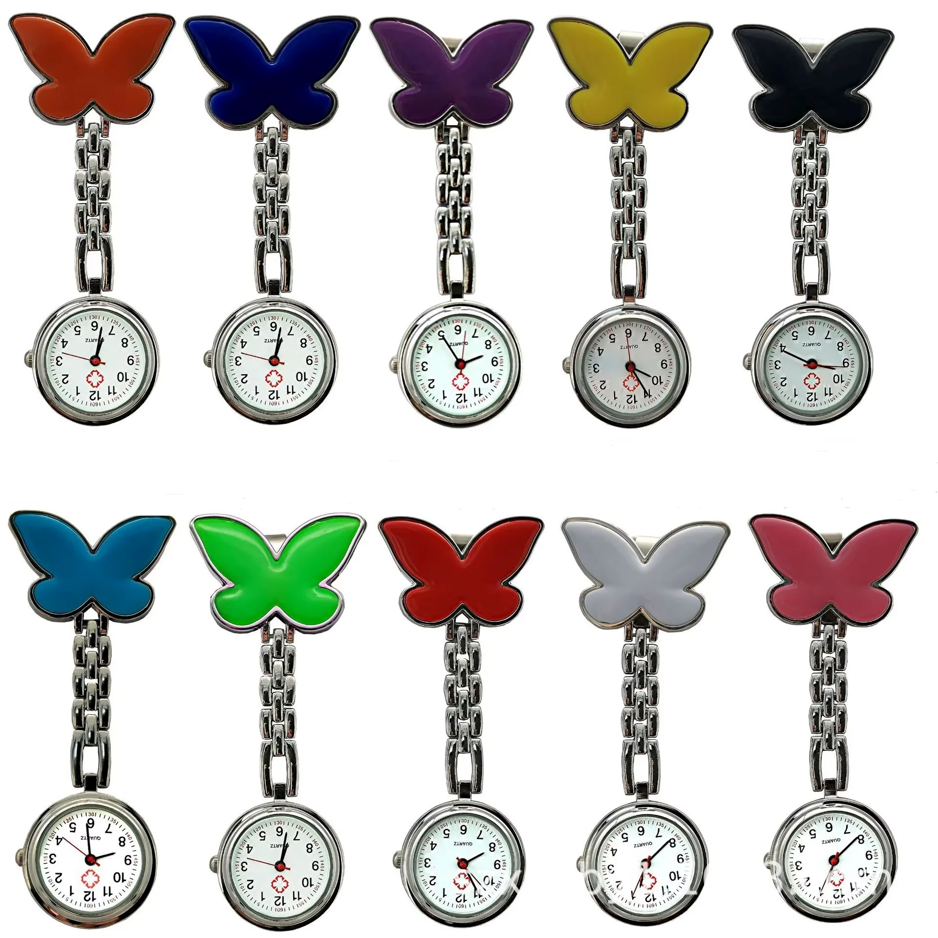 

Pocket watch Women's lovely butterfly nurse watch Chest watch Hospital hang watch pocket watch can be a variety of colors