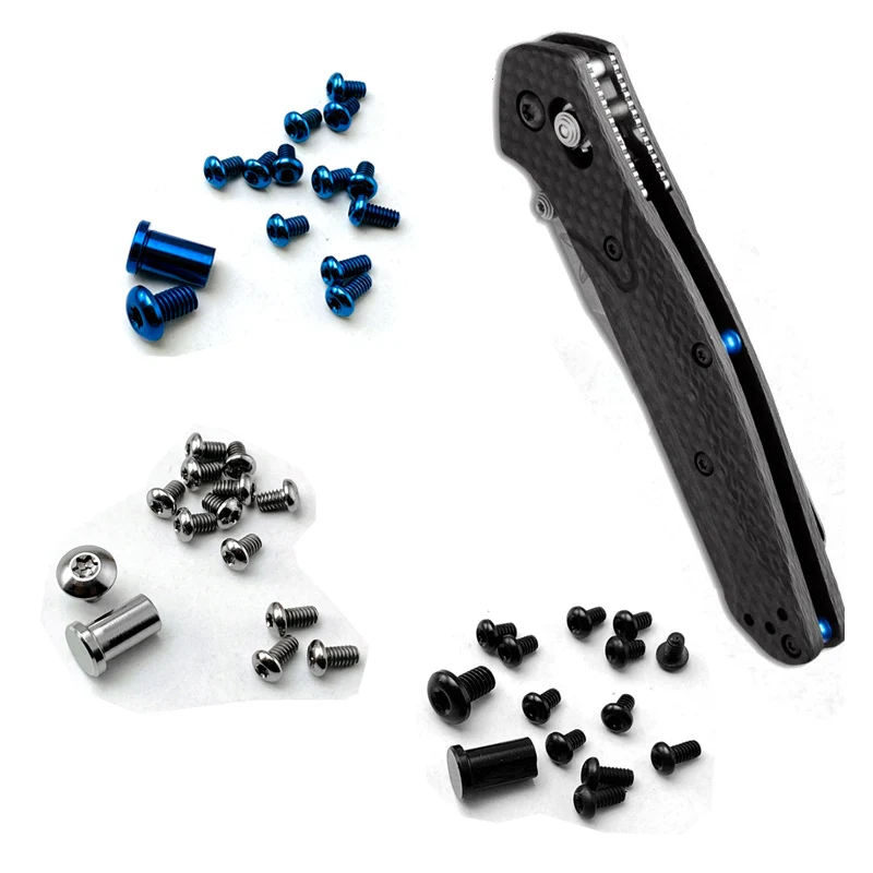 3 Colors Knife Full Set of Handle Titanium Screws Nail KIT For Benchmade 940 Osborne Knives Replace Making Accessories Part