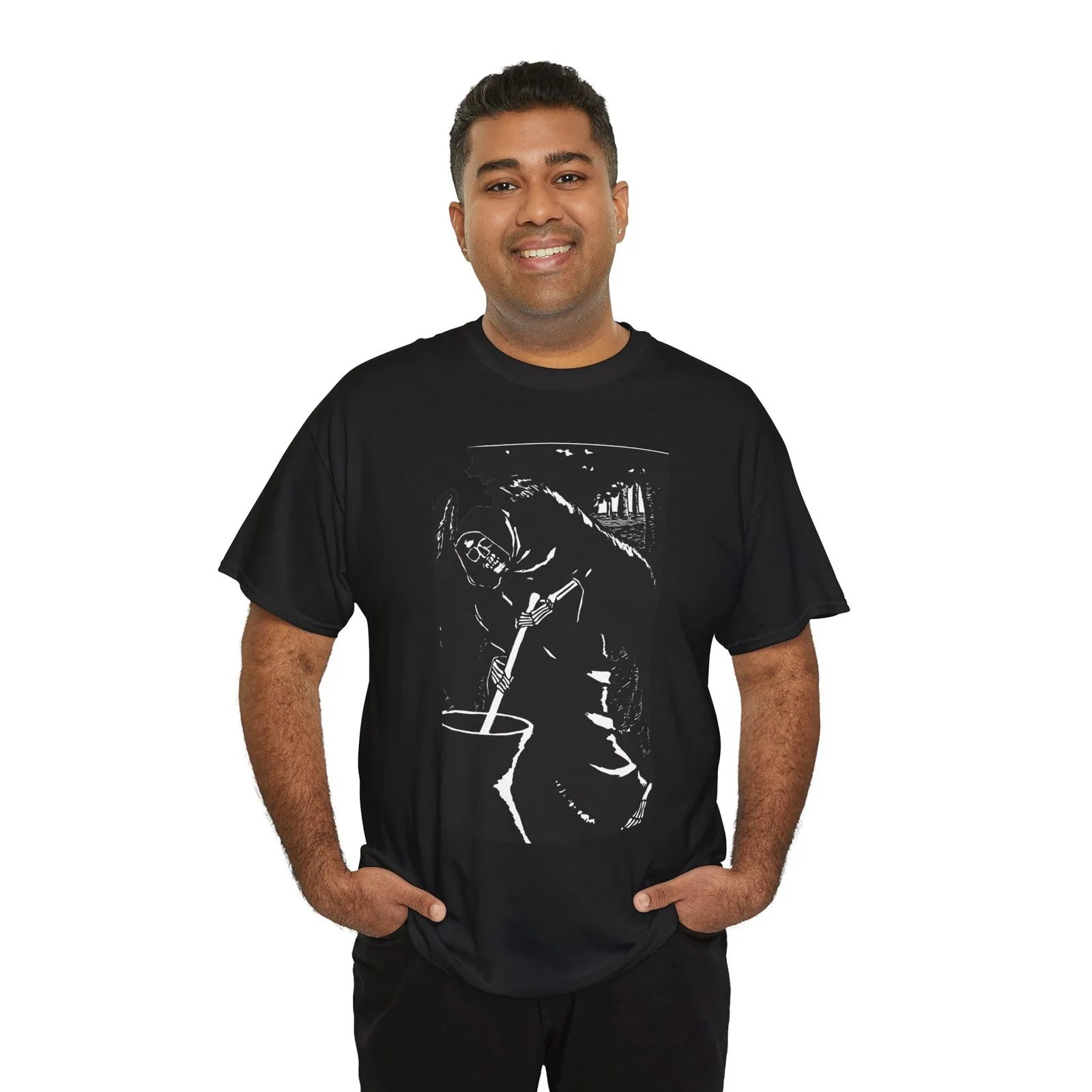 The Grim Reaper Stiring the Pot T shirt Making A Magic Potion Of Pott
