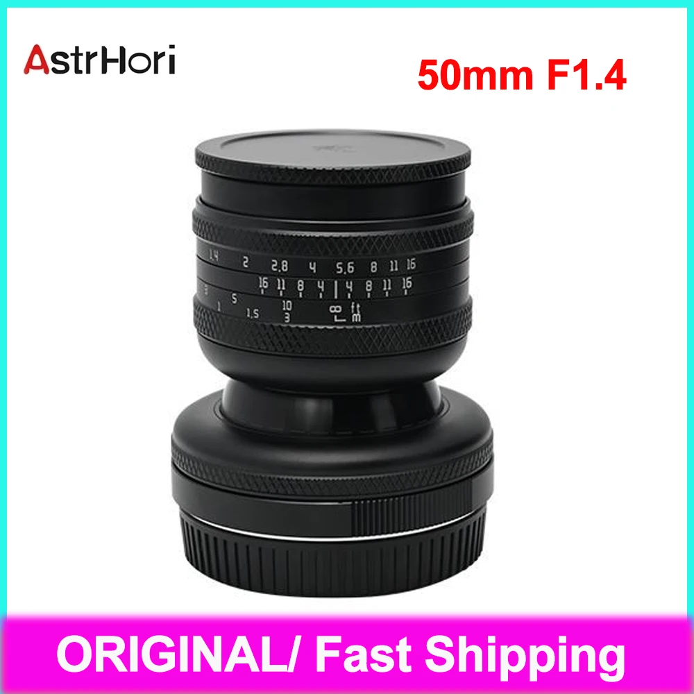 AstrHori Tilt 50mm F1.4 Full Frame Camera Lens Large Aperture MF Lens for Sony E Canon RF Nikon Z Fujifilm X M4/3 L-Mount