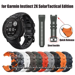 ANBEST-Pulseira de Silicone para Garmin Instinct 2X Solar, Pulseira de Substituição, Banda Edição Tática, 26mm