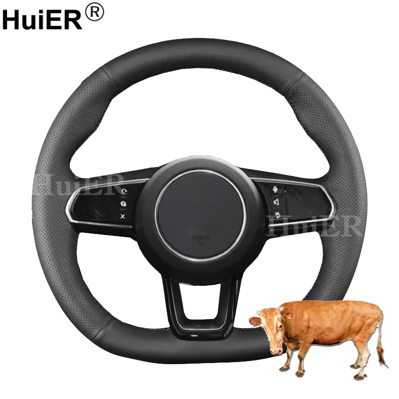 Customized Car Steering Wheel Braid Cover Hand Sewing Protector Cow Leather Cover For Lynk & Co 09 2021 2022 2023 2024 2025 2026