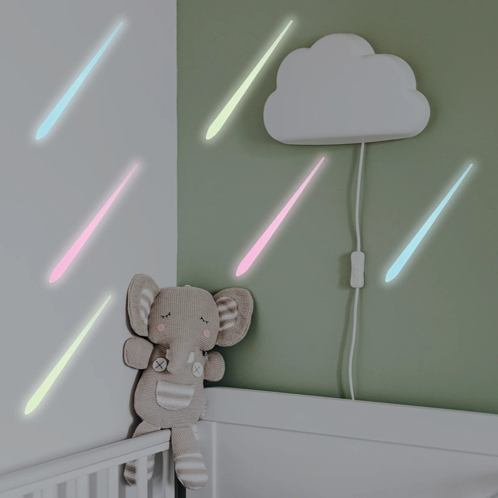 

12Pcs Luminous Star Wall Stickers Nursery Glow Decals Ceiling Decoration Kids Room Glow Star Sticker Night Light