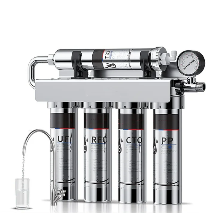 Kitchen sink stainless steel water filter system purifier 5 stage reverse osmosis system drinking water filter