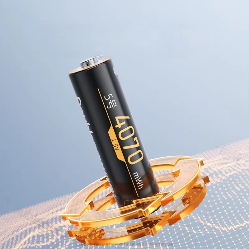 1.5 فولت AA بطارية قابلة للشحن 4070mWh USB نوع-c بطارية ليثيوم قابلة للشحن مصباح يدوي ميكروفون بطارية وحدة تحكم ألعاب اليد