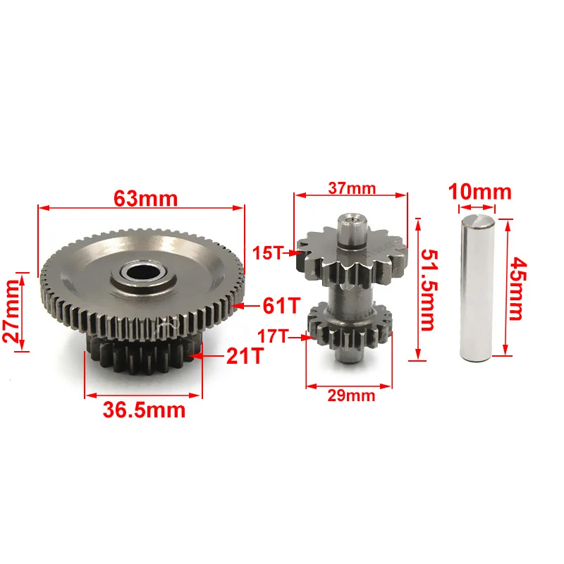 Motorcycle Starter Idler Reduction Gear Double teeth For Zongshen CB250 250cc Air-cooled Engine off-road Motor Motocross parts