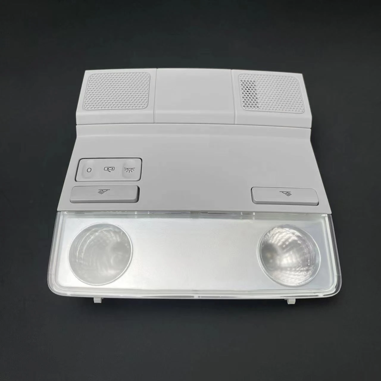 56 د 947105 مصباح قراءة على شكل قبة أمامية باللون البيج والرمادي بدون مفتاح فتحة سقف لسيارة VW Passat B6 Golf 5 6 Tiguan Karoq Octavia Superb #5