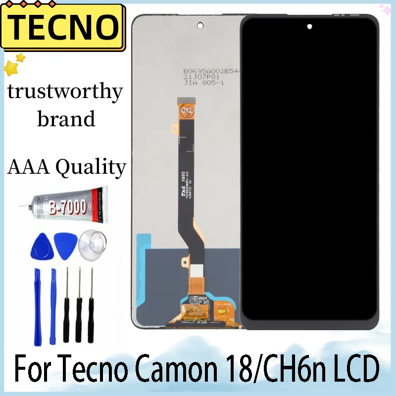 

For Tecno Camon 18 CH6n LCD Display Touch Screen Assembly Glass Digitizer Replacemen For Tecno Camon 18 LCD