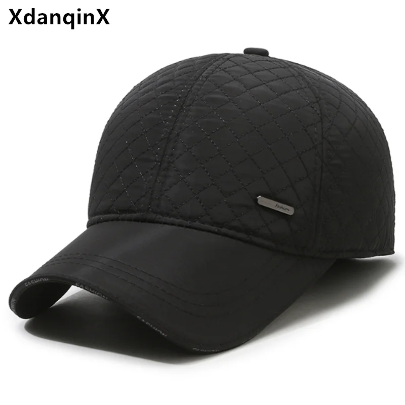 

Winter Men's Cap Plush Thickened Warm Baseball Caps For Men Coldproof Earmuffs Hats Golf Cycling Sports Cap Snapback Cap gorras