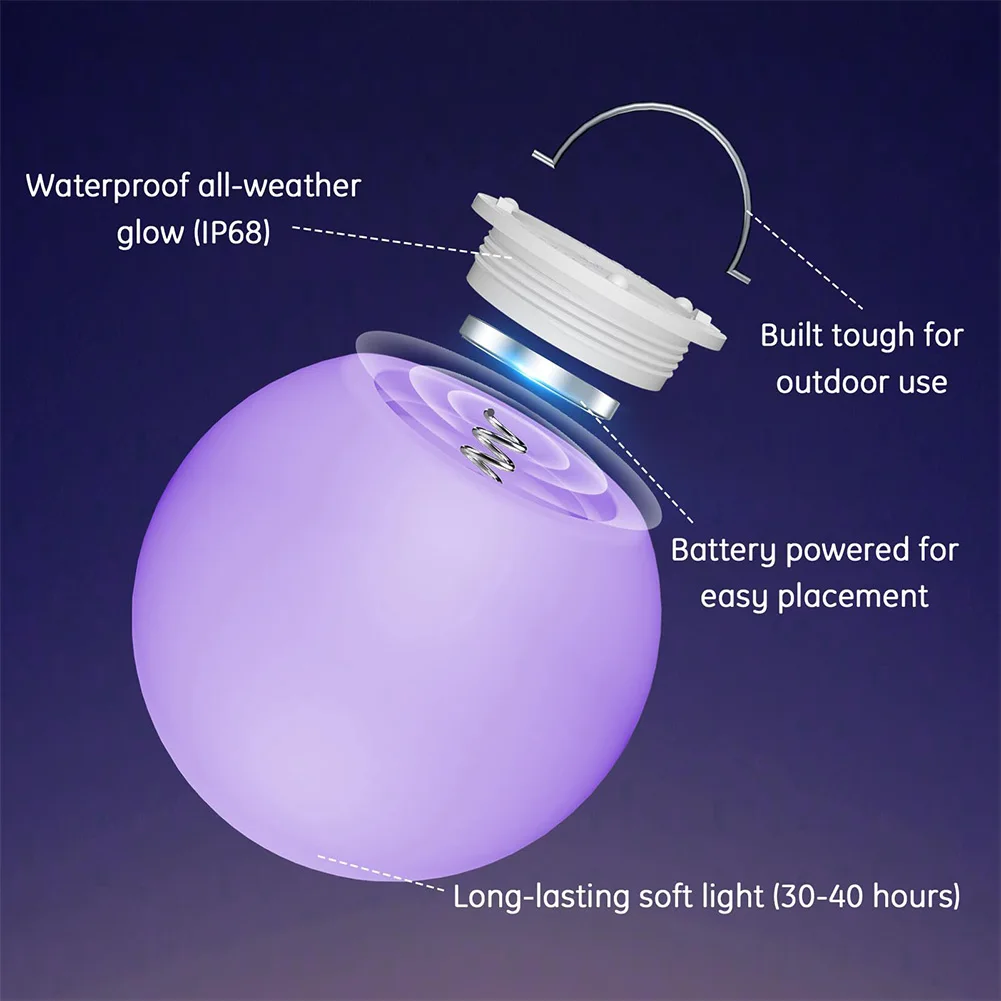 LED Light Bouncy Ball IP68 Waterproof Garden Luminous LED Ball 16 Colors LED Glowing Beach Balloon Garden Luminous Toy LED Balls