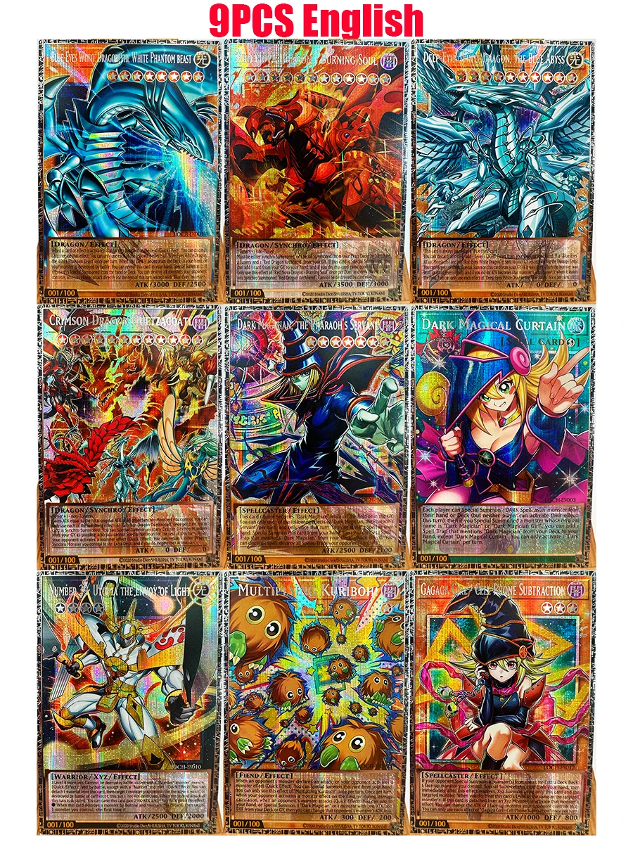Yu-Gi-Oh LOCR ESR Blue Eyes White Dragon Dark Magician Girl Neuauflage Spielzeug Hobbies Hobby Sammlerstücke Spielesammlung Anime-Karten