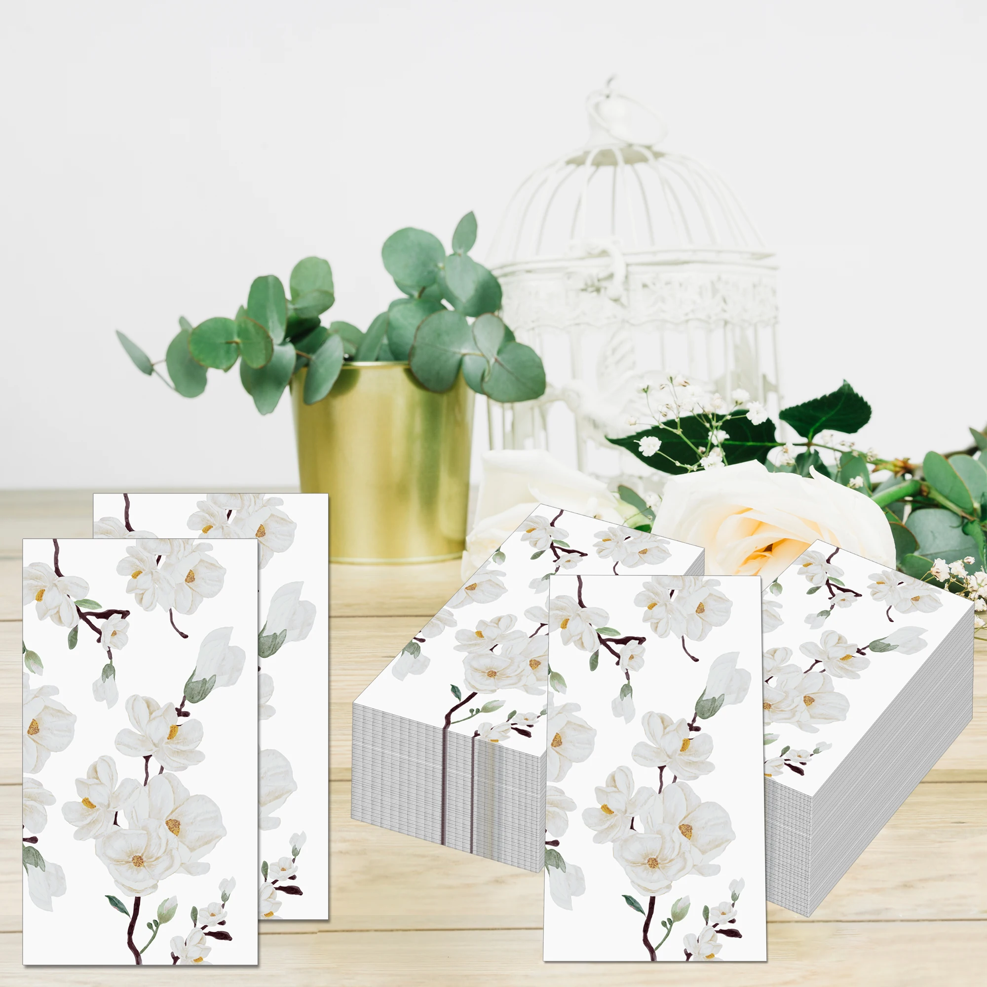 20 Stück Servietten mit chinesischen Blumen, lange Papierservietten, Hochzeit, Einweggeschirr, Servietten, Taschentücher, Geburtstag, Abendessen, Tischdekoration – Detail 16
