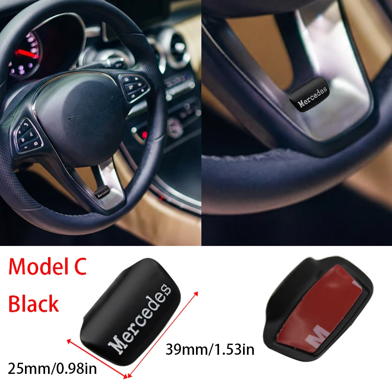 AMG Steering Wheel Badge Sticker Car Interior Logo Emblem Decoration For Mercedes Benz GLC GLA GLB GLE GLS CLA W204 W205 W203 W1 view 6