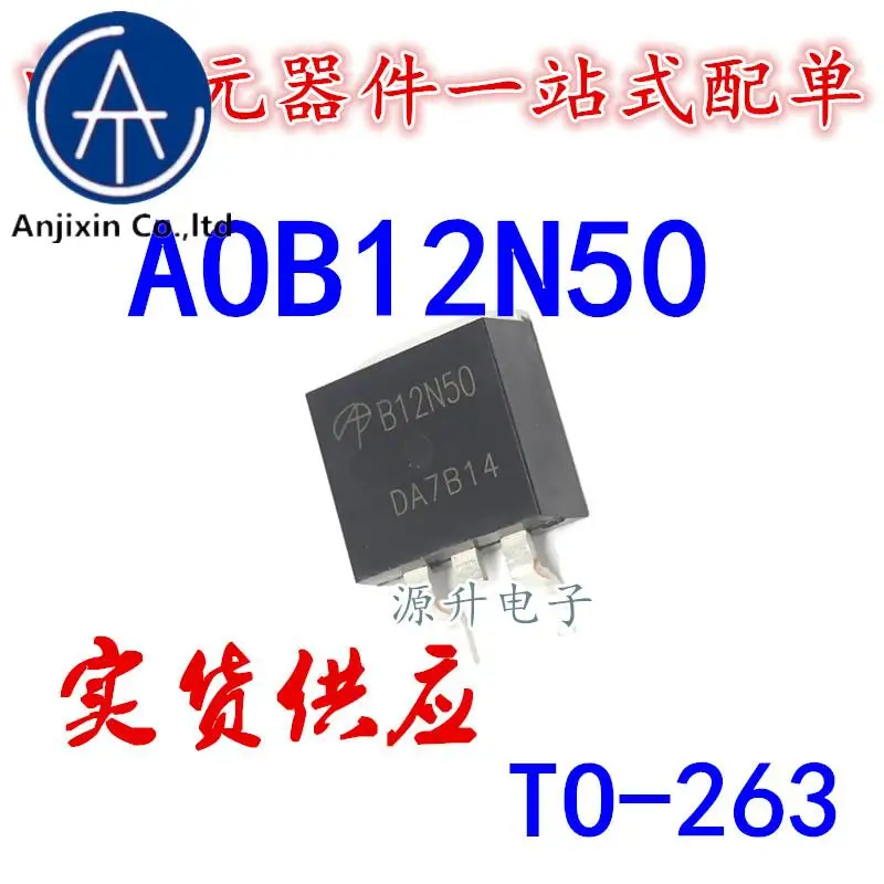 10PCS 100% orginal new AOB12N50/B12N50 field effect MOS tube patch TO-263