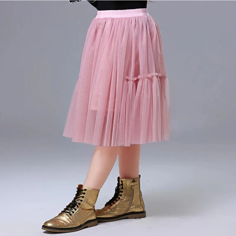 Girls Tutu 2026 New Spring/Summer Kids Mid-length Fashion Korean Birthday Party Dance Ball Gown Princess Gauze Skirt