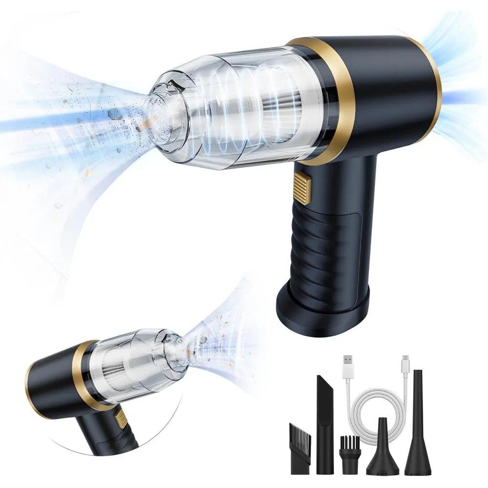 

Portable Car Vacuum Cordless 4 in 1 Handheld Car Vacuum Cleaner 15000PA Maximum Power with Brushless Motor for Home,Office,Kitch