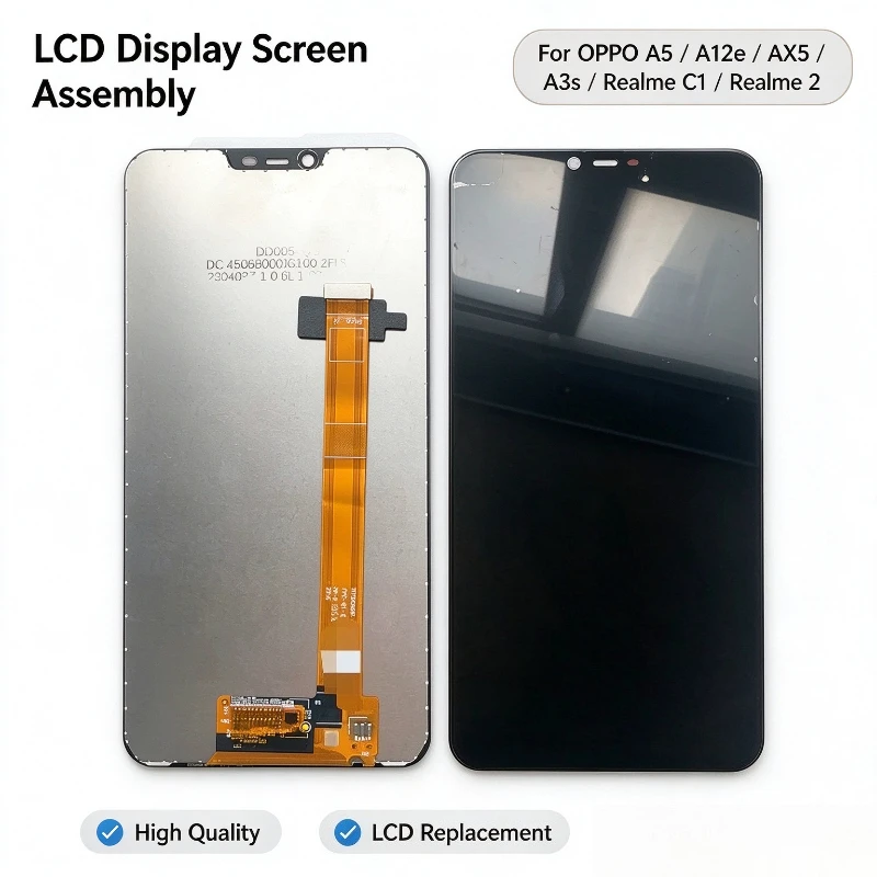 For OPPO A5 / A12e / AX5 / A3s / Realme C1 / Realme 2, LCD Display Touch Screen Digitizer Assembly Replacement Parts