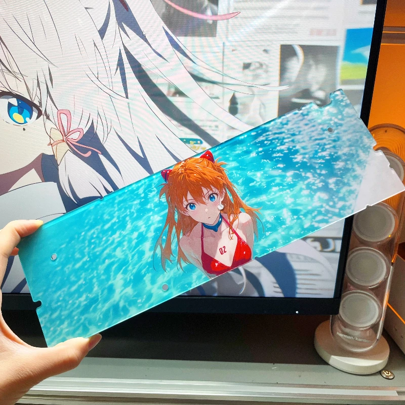 UV Acrylic Custom Hollow Keyboard Case Uniform Light Plate for GH60 Ace60 Holy60 Made68 Keyboard PC Gamer Boy DIY Keyboard Gifts