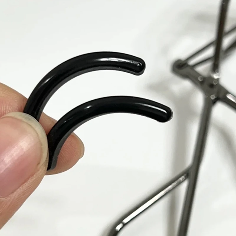 16PCS Eyelash Replacement Strip Portable Eyelash Curler Refill Pads Plastic Black White Pink Soft Elastic Lash Curler Strip Tool
