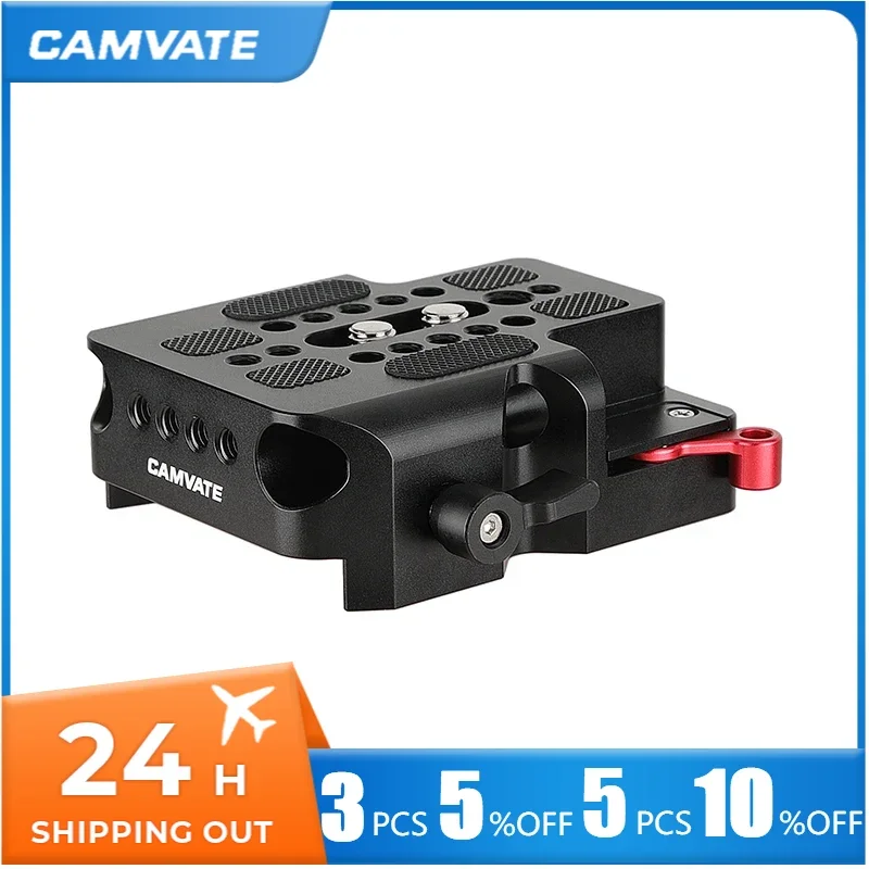 CAMVATE Quick Release Sliding Baseplate With 15mm Railblock, Compatible With Standard ARRI 12\