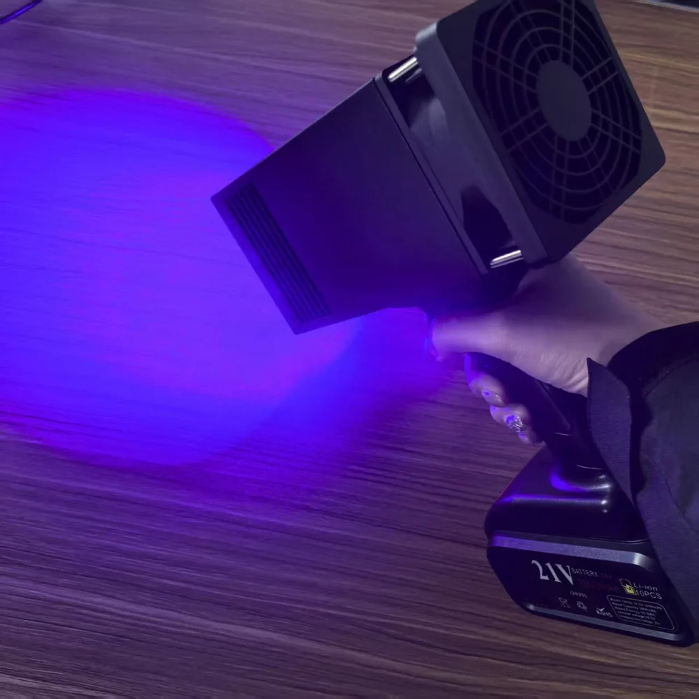 Lampada UV Portatile Ricaricabile da 150W, 365nm per Ispezione Auto, Tester di Vernice LED UV, Riparazione e Rilevamento Vernice Auto