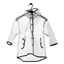 Raincoat Hooded Transparent Waterproof Featherlight Jacket Children Outerwear Youngsters Apparel Wholesale Price