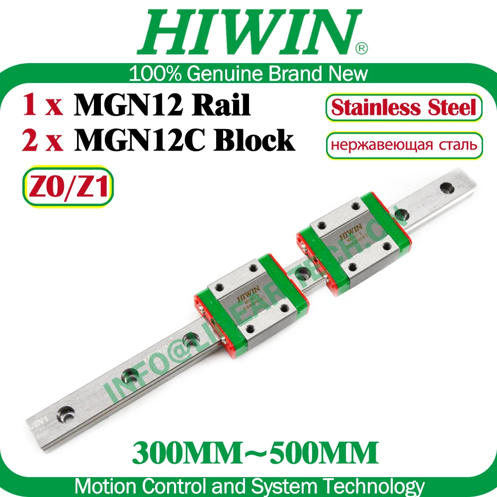 

Original HIWIN MGN12C 2PCS Blocks 300 350 400 450 475 500MM Z0 Z1 Carriage MGN12 Rail MGN12C Stainless Steel 3D Printer Parts