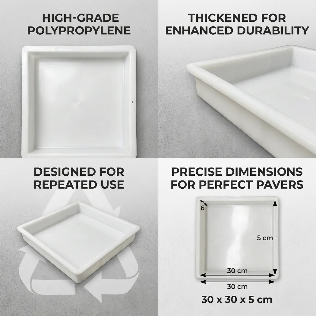 Concrete Mould for Pavement Walkway DIY Paver Path Garden Stepping Stone Mold Reusable Plastic Patio Cement Brick Maker Walk view 5
