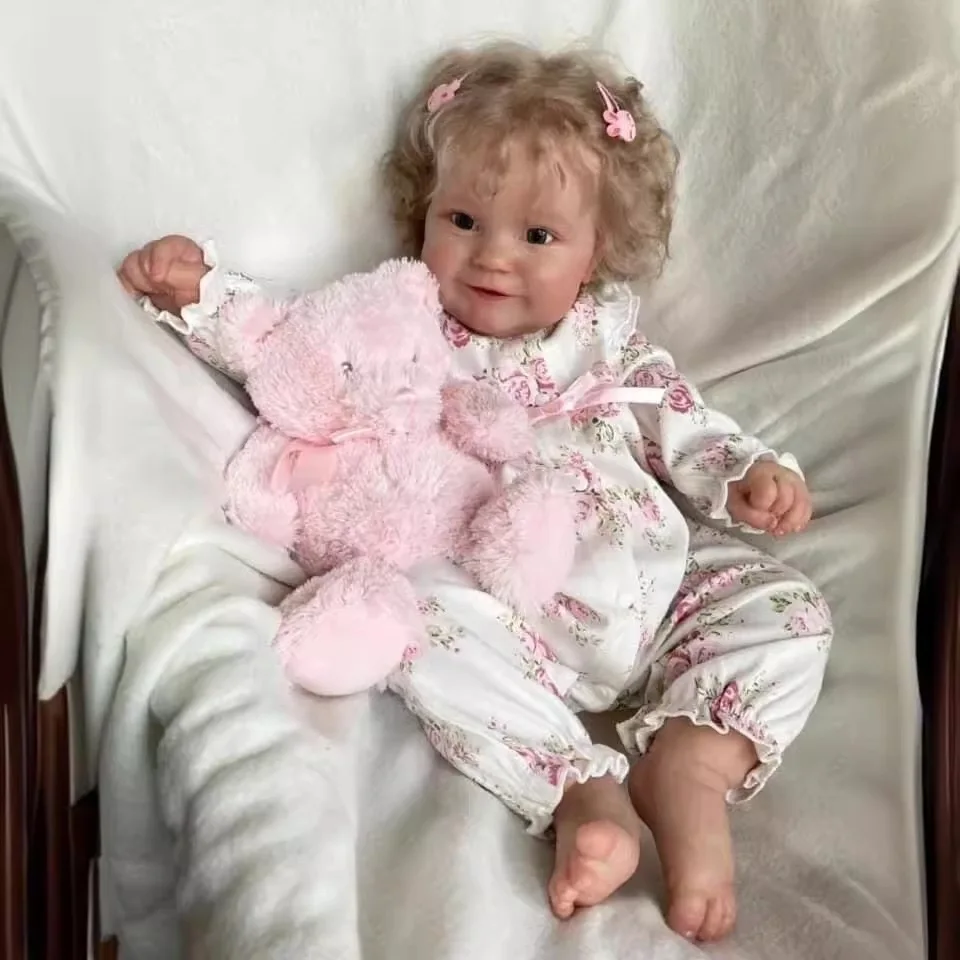 

19 inch/48cm Revival Doll, Realistic Soft Touch 3D Skin, Fine Painting, Handmade Hair Transplant, Vinyl Doll, Suitable as Children's Birthday, Christmas/New Year Gift
