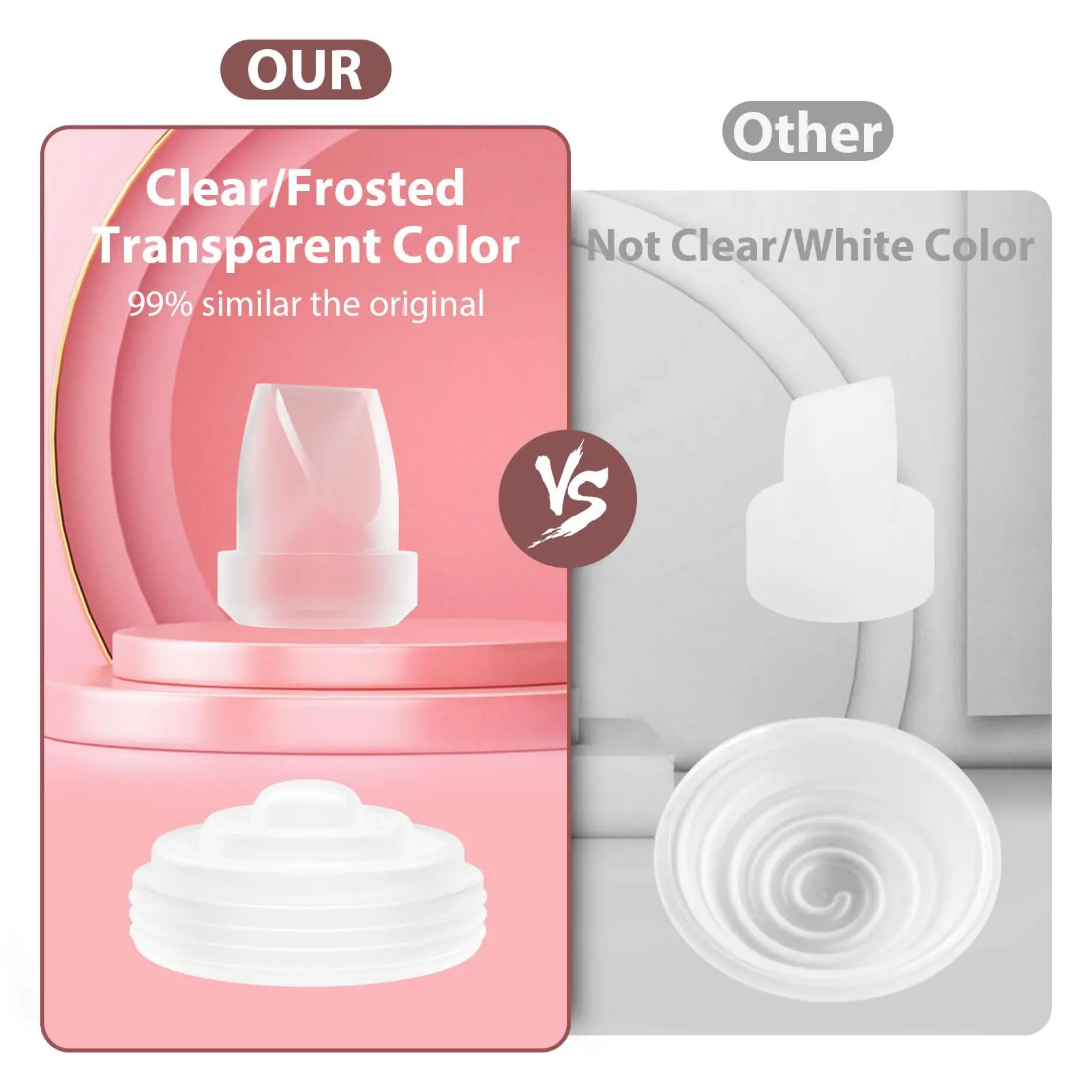 12 قطعة من أجزاء مضخة الثدي، صمام منقار البط السيليكون والحجاب الحاجز متوافق مع مضخة الثدي القابلة للارتداء M5، ملحقات بديلة #6