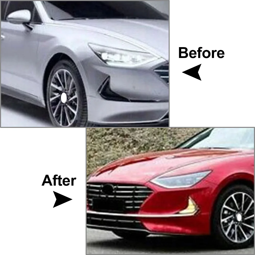 Plug And Play For Hyundai Sonata 2020 2021 Car LED Daytime Running Light Car Accessories DRL Fog Lamp Decoration Turn Signal